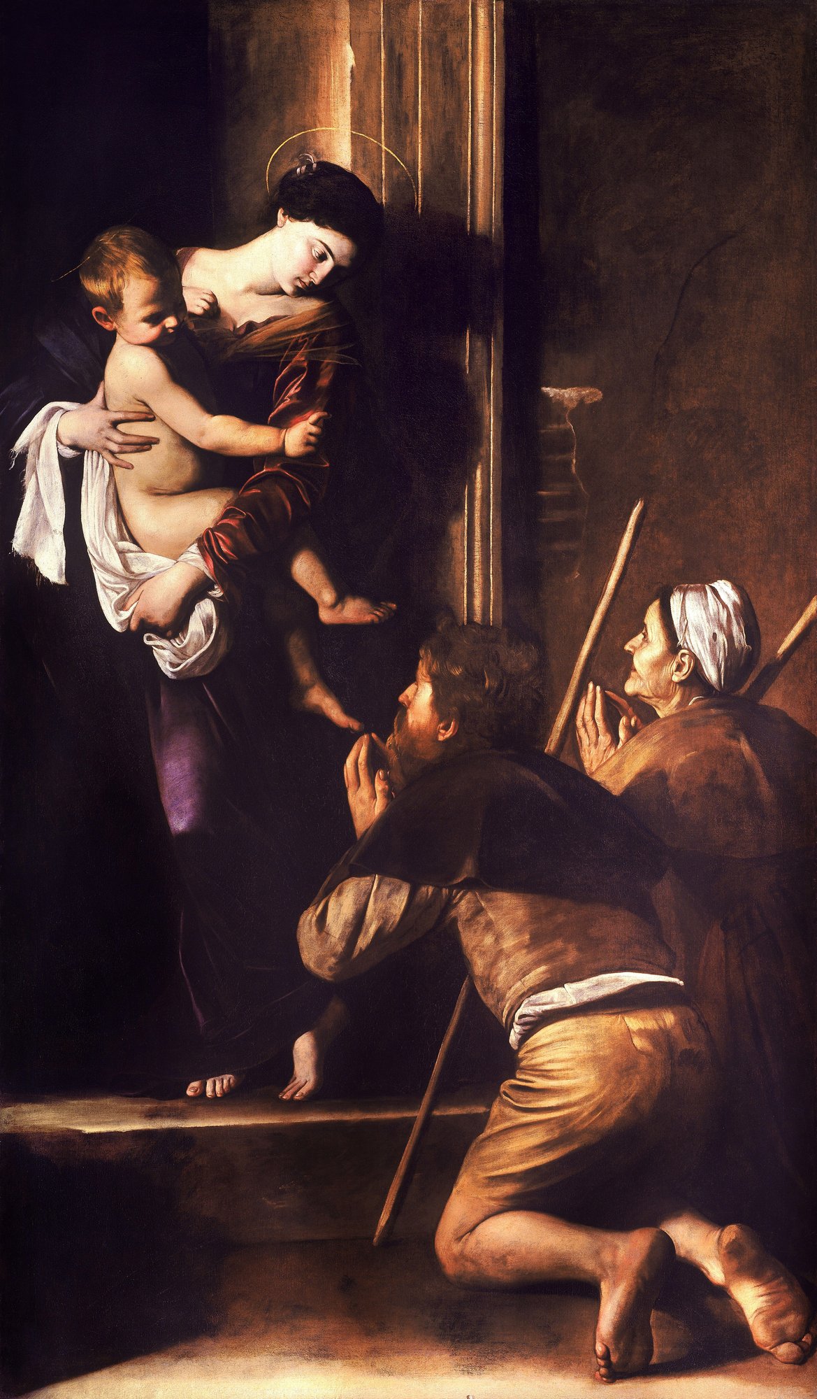 Caravaggio's Madonna di Loreto in the Cavalletti chapel of Sant'Agostino, Rome
