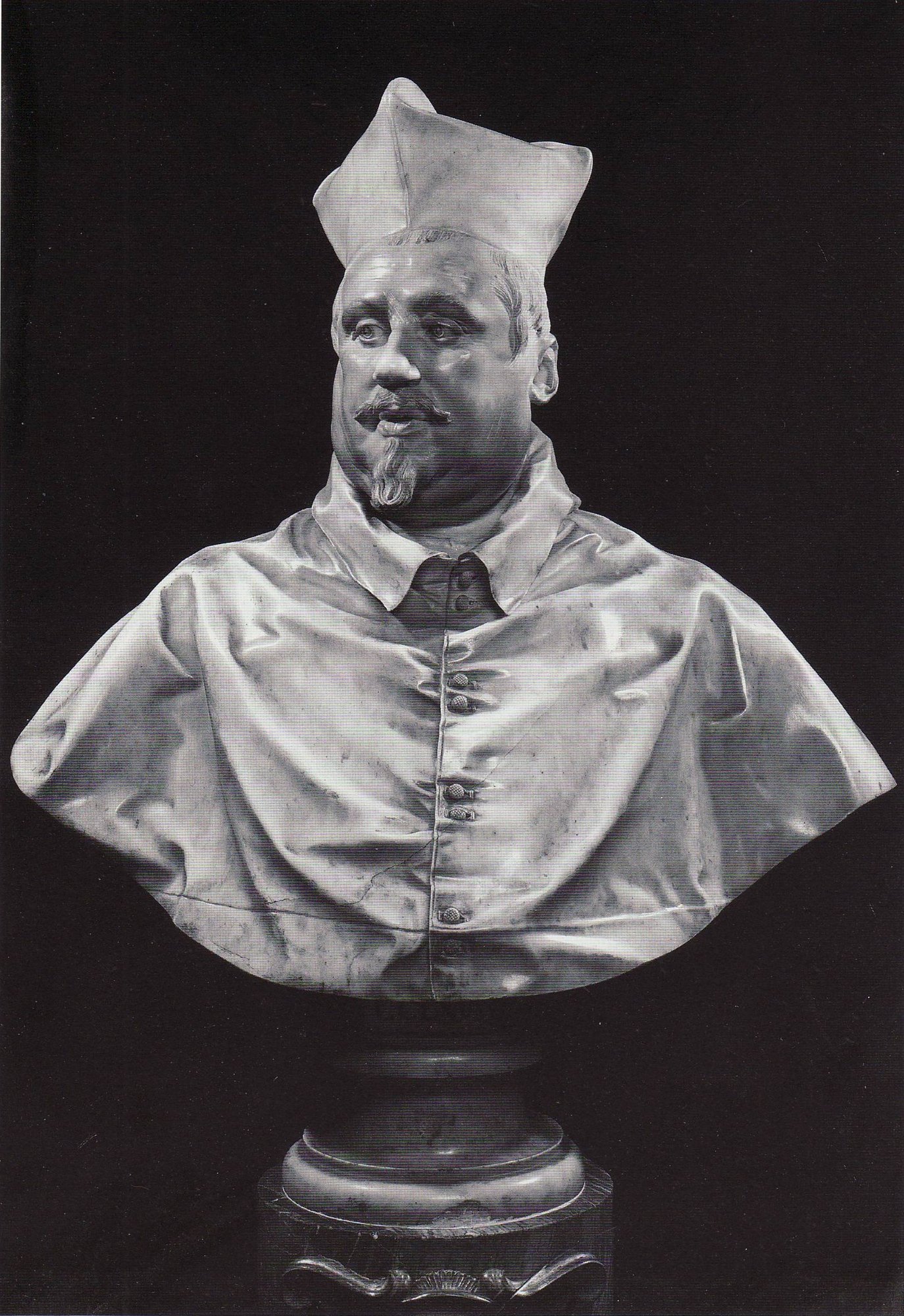 Gian Lorenzo Bernini's marble bust of Cardinal Scipione Borghese, 1632, Galleria Borghese collection