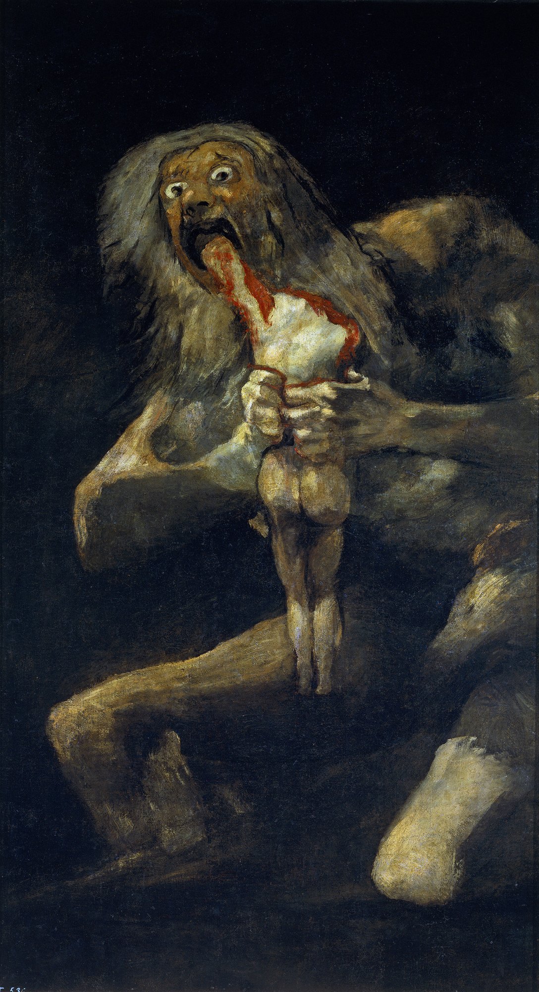 Francisco de Goya, Saturn Devouring His Son (1819-1823), one of the Black Paintings, Museo del Prado