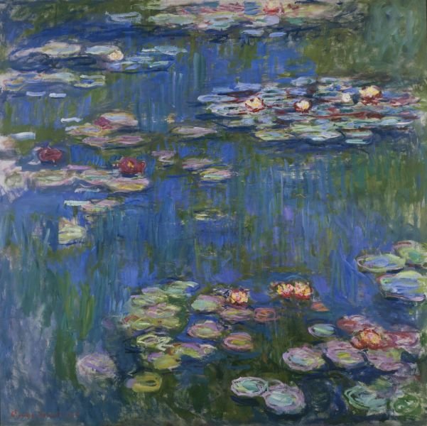 Claude Monet's Water Lilies (1916), one of around 250 lily-pond canvases he painted in his last thirty years