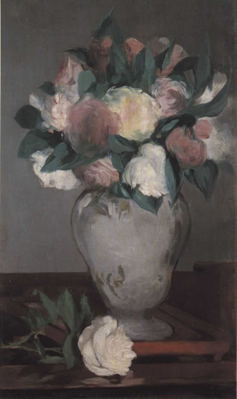 Édouard Manet's Vase of Peonies on a Lacquered Tray (around 1864-65), one of his small still lifes from the years just before the Olympia scandal