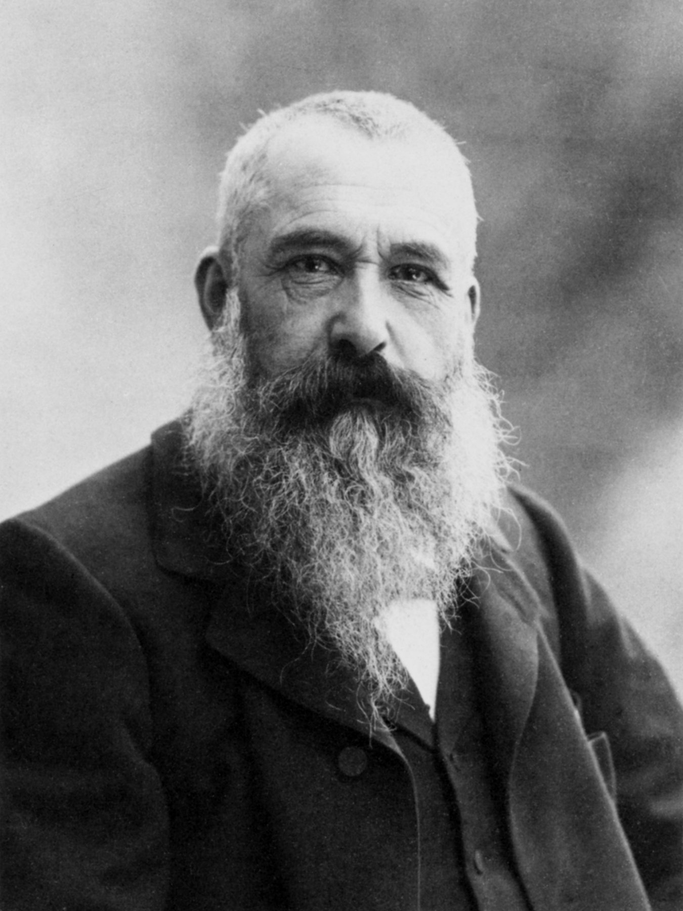 Claude Monet photographed by Nadar in 1899, twenty-five years after the first Impressionist exhibition