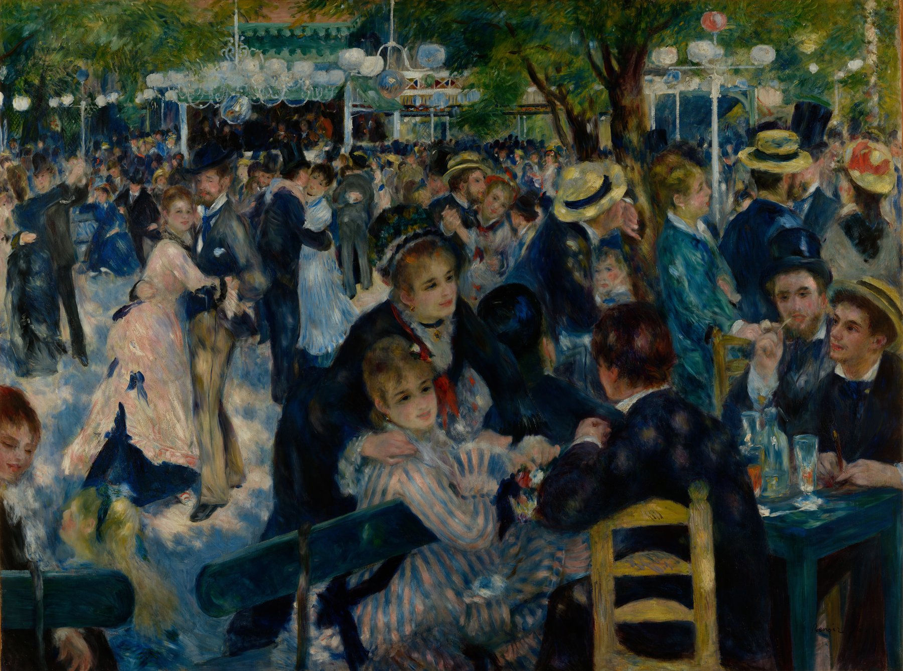 Renoir's Bal du moulin de la Galette (1876), the Sunday-afternoon painting that defined the Impressionist take on Paris leisure