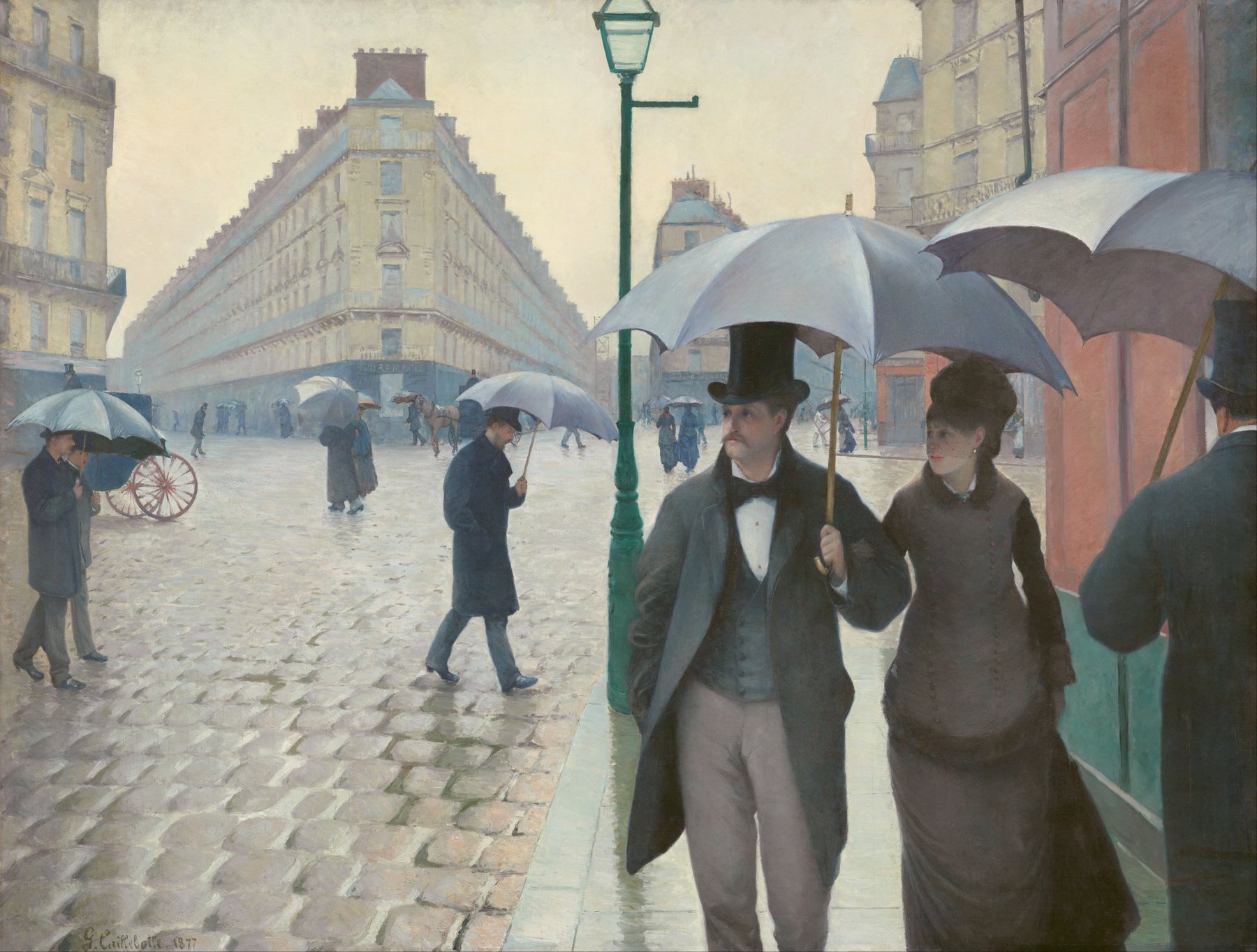 Caillebotte's Paris Street; Rainy Day (1877), the painting that defined the modern Paris boulevard for everybody who came after
