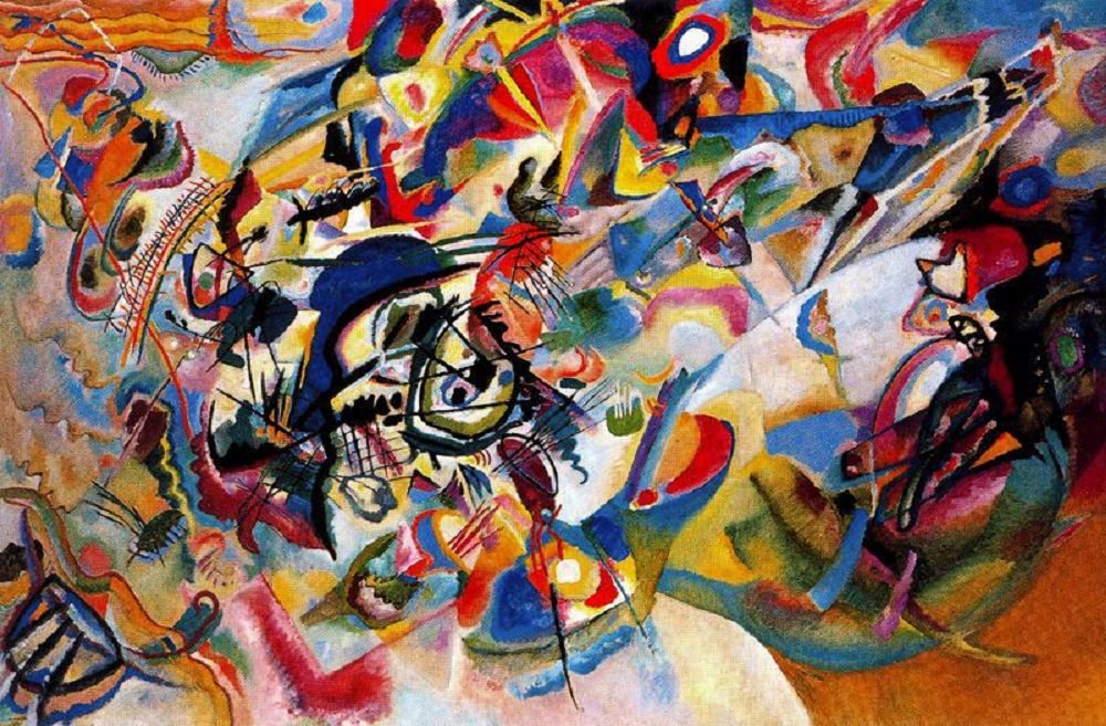 Wassily Kandinsky's Composition VII (1913), the painting that abandoned representational subject matter altogether