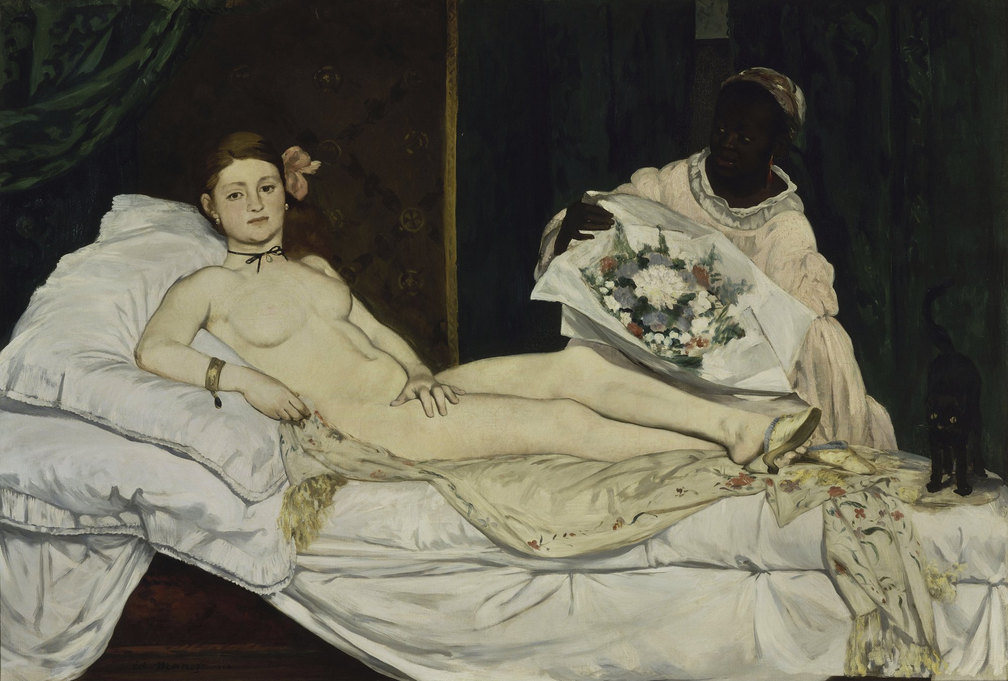 Edouard Manet's Olympia (1863), the ground-floor painting that sets up the whole Orsay itinerary