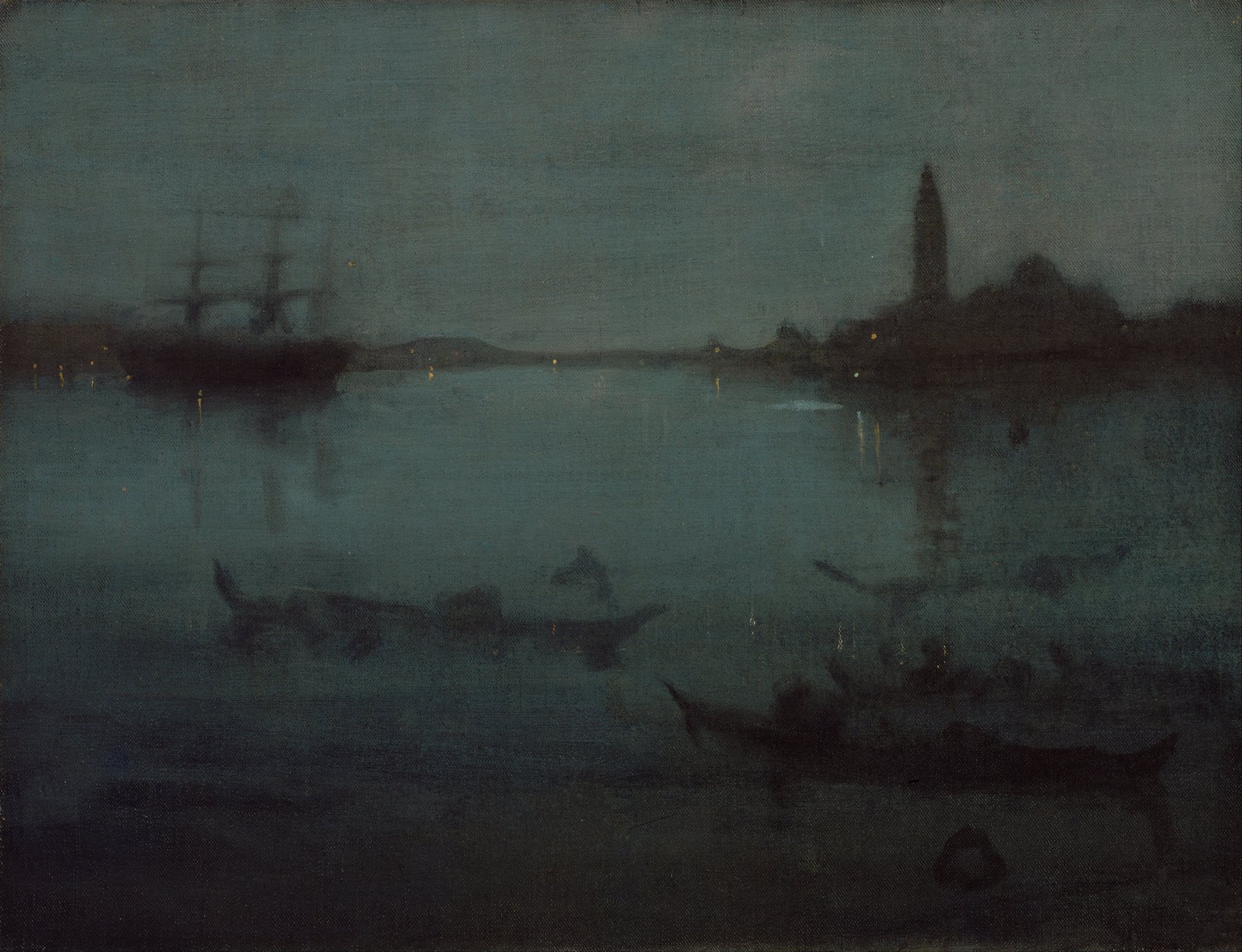 James Abbott McNeill Whistler, Nocturne in Blue and Silver -- The Lagoon, Venice (1879-80), Museum of Fine Arts, Boston