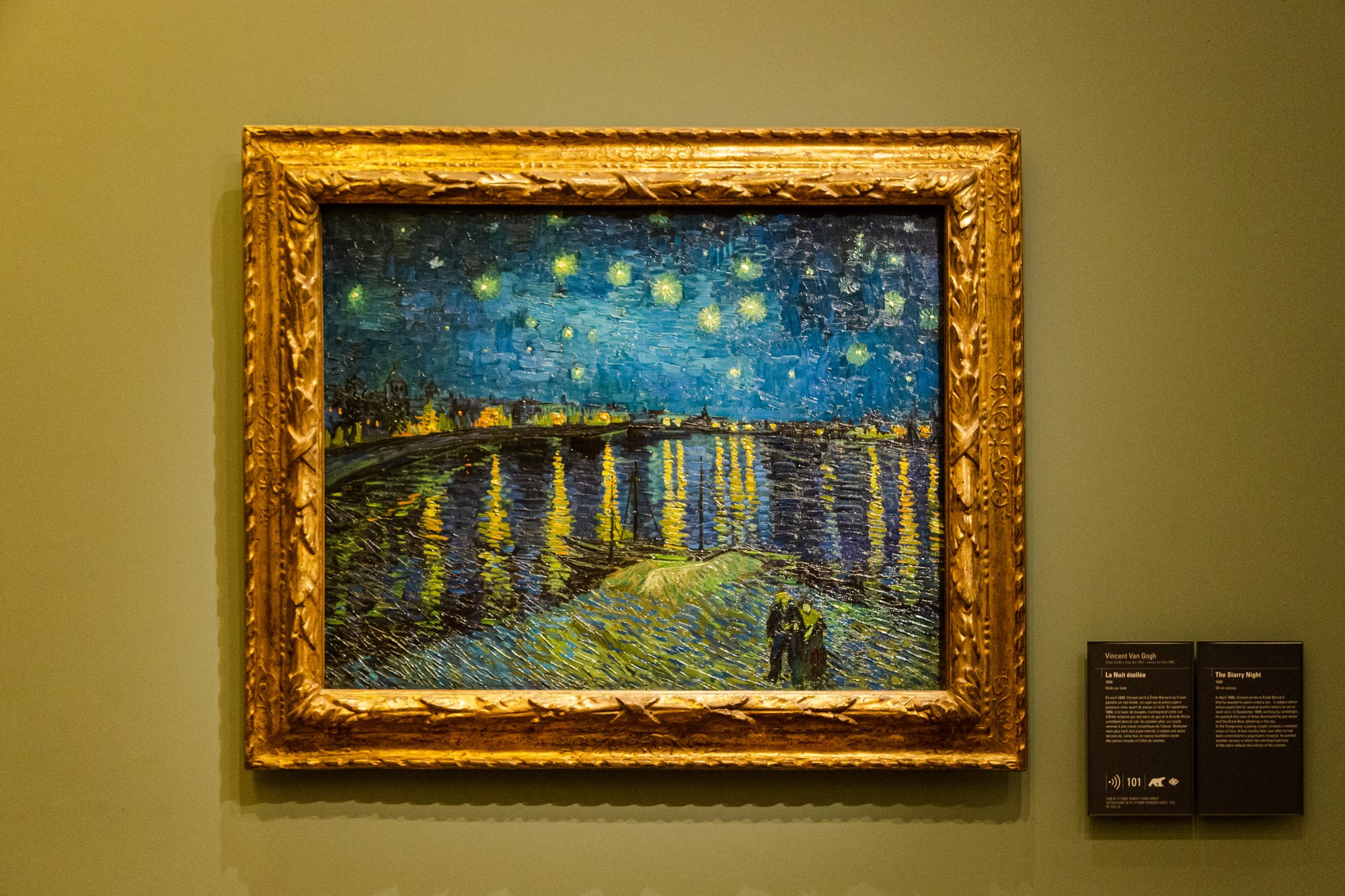 Van Gogh's Starry Night (1889), painted from the window of his second-floor room at the Saint-Paul asylum three months before the Orsay self portrait
